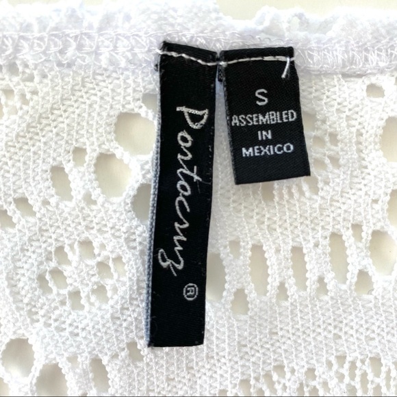 Portocruz lace swim coverup with V-neck and 3/4 length sleeves - Picture 5 of 7